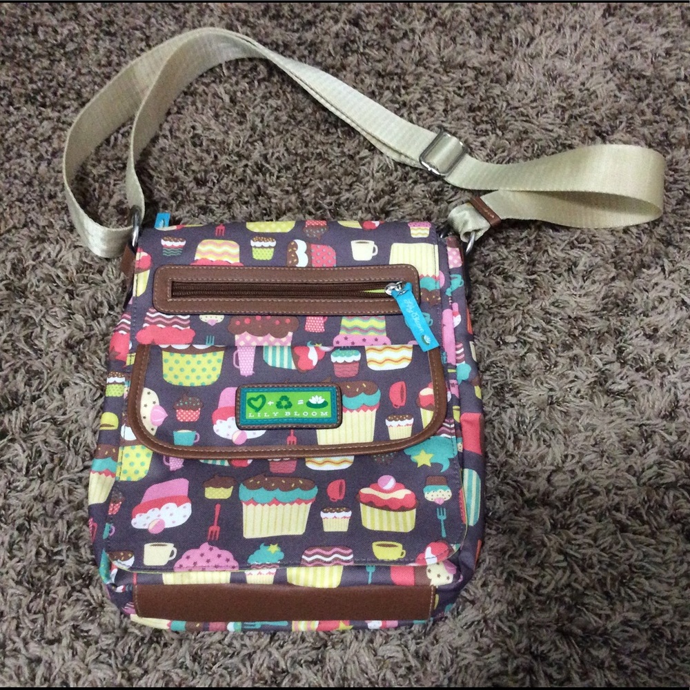 Lily Bloom Cupcakes & Coffee Crossbody Purse